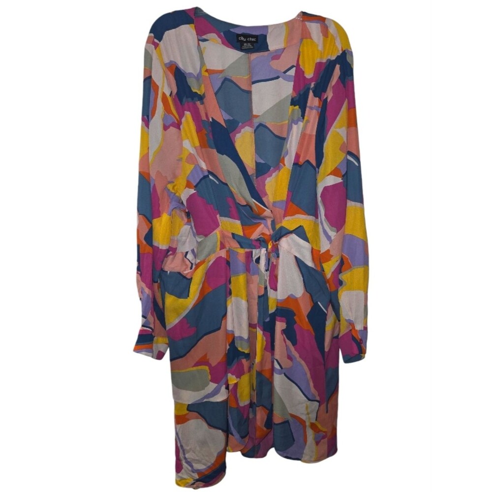 City Chic Gianna Bold Wrap Style Blouse - Picture 3 of 15